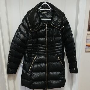 Karl Lagerfeld Black Quilted Puffer Coat